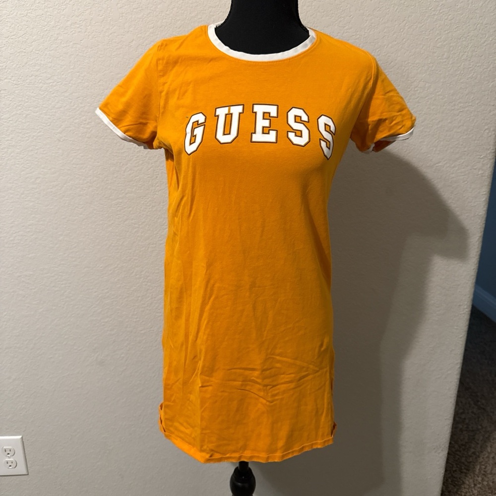 Guess Bright Orange Tee Dress